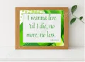Realistic mockup featuring Eddie Izzard On Life Quotation displayed within a modern frame, set against a minimalistic background.