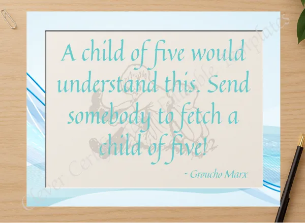 Professional preview of Groucho Marx Quotation certificate on high-quality stationery paper, ideal for showcasing the final look.