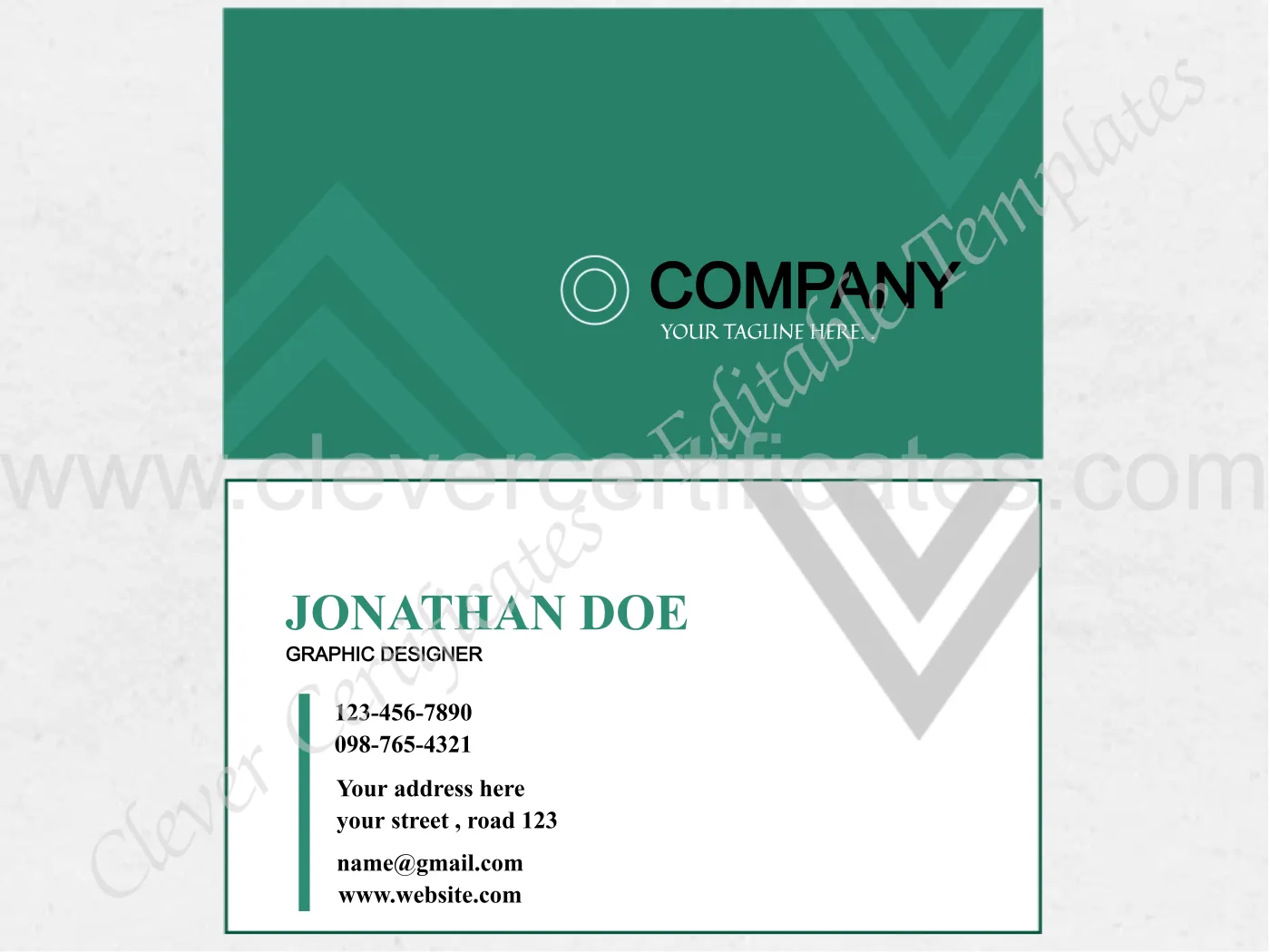 EDITABLE CARDS DESIGN — Certificate Template Preview