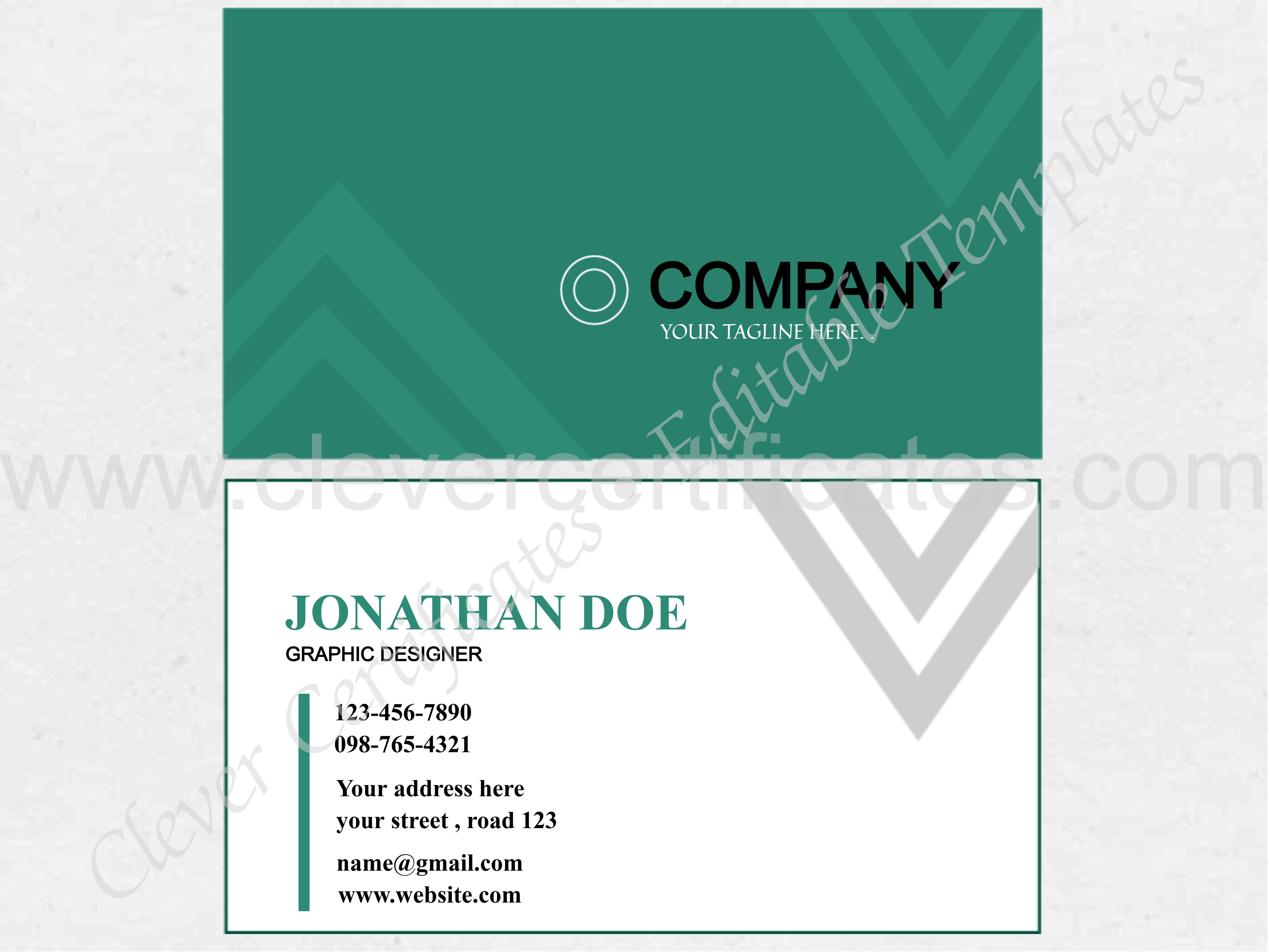 EDITABLE CARDS DESIGN — Certificate Template Preview