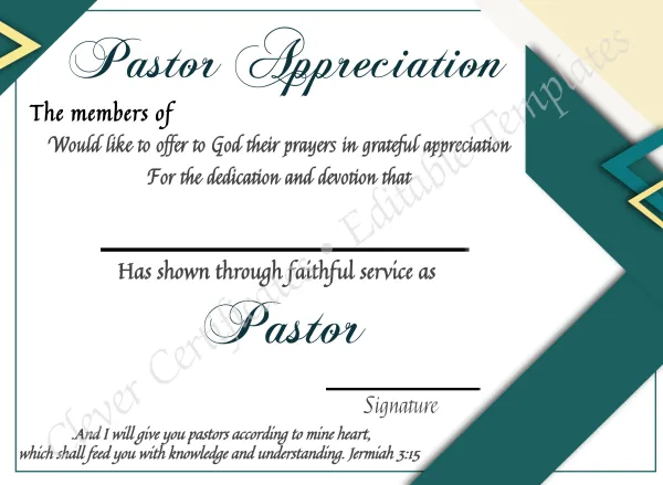 Printable Ordination Certificate