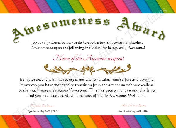 Awesomeness Award