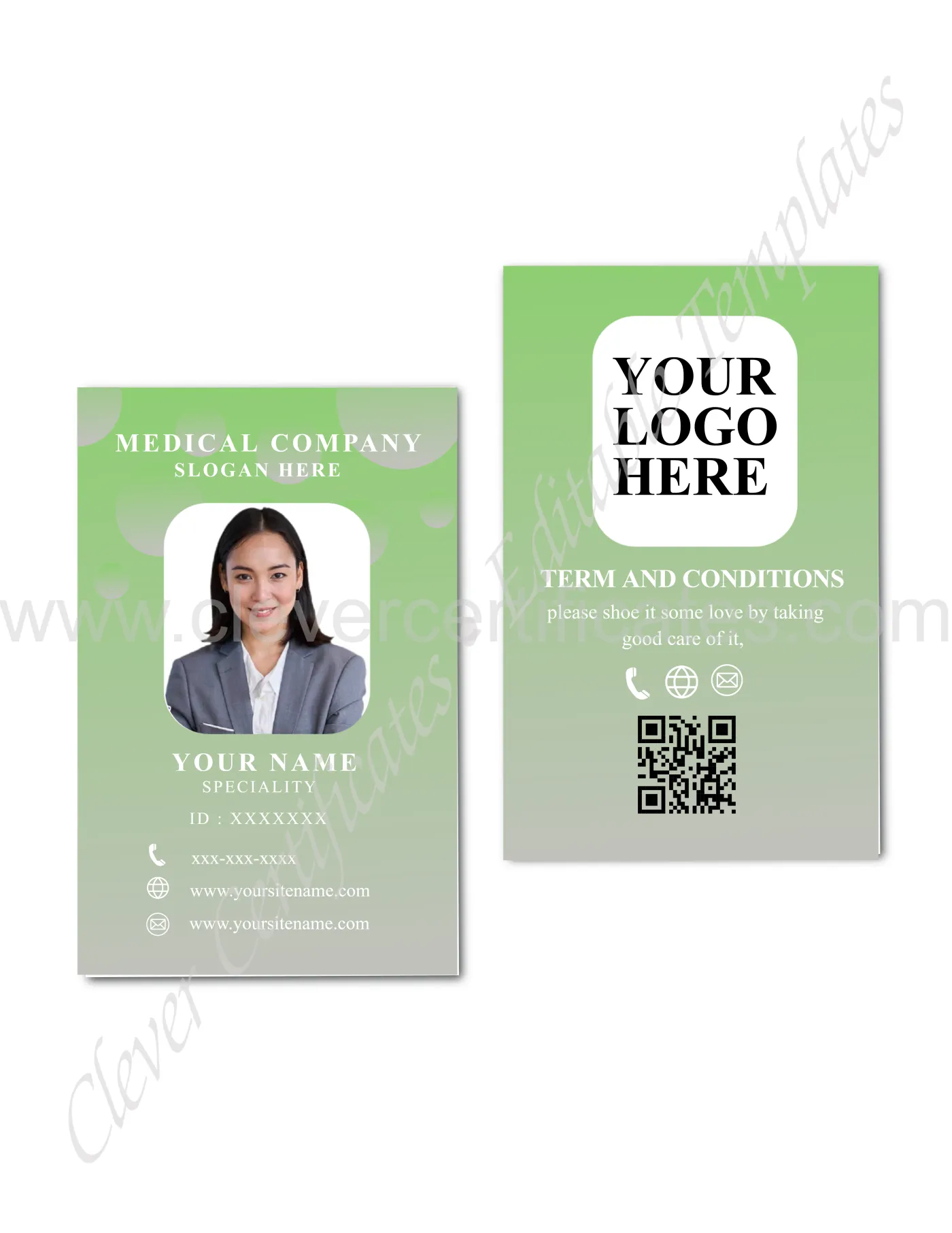 Editable Health Care Card — Certificate Template Preview