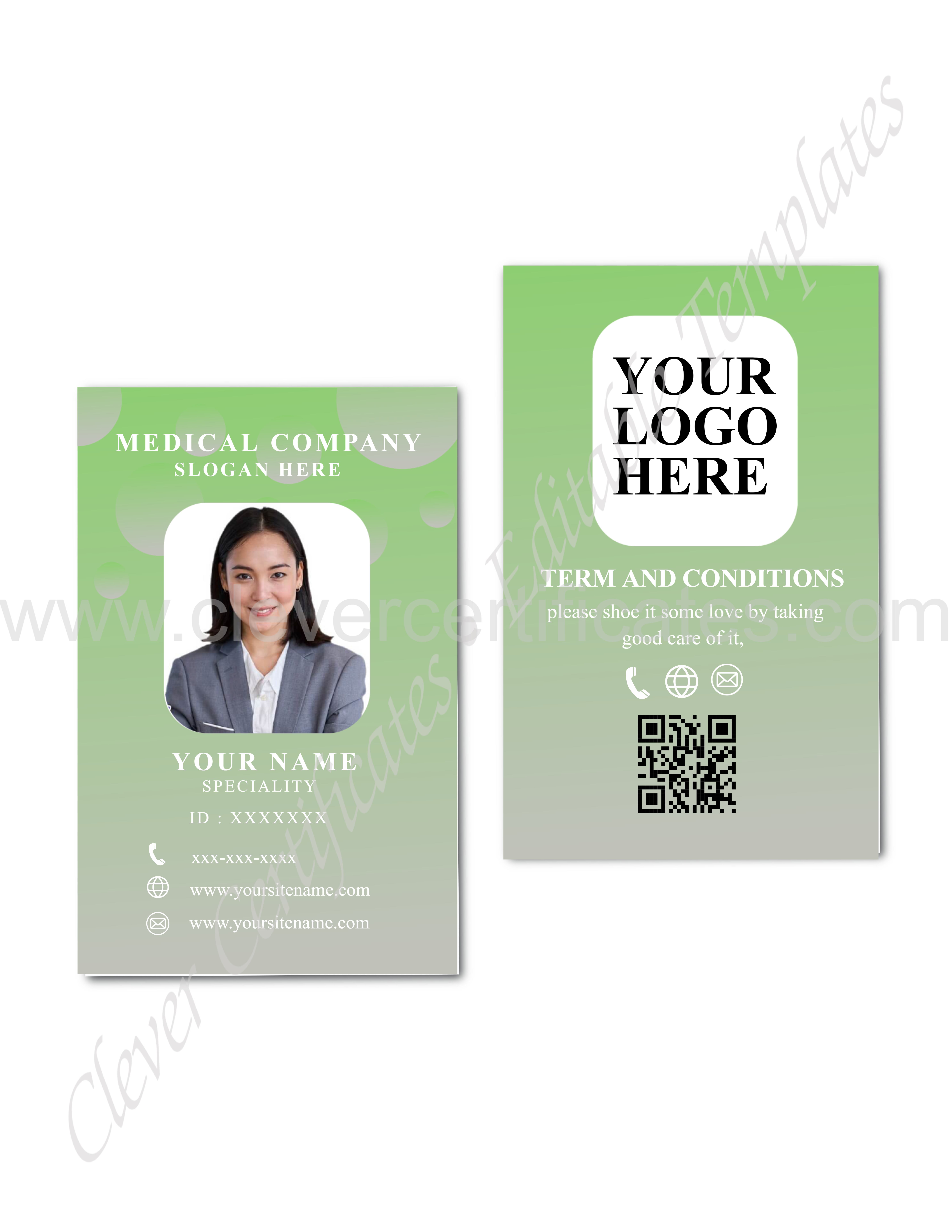 Editable Health Care Card — Certificate Template Preview