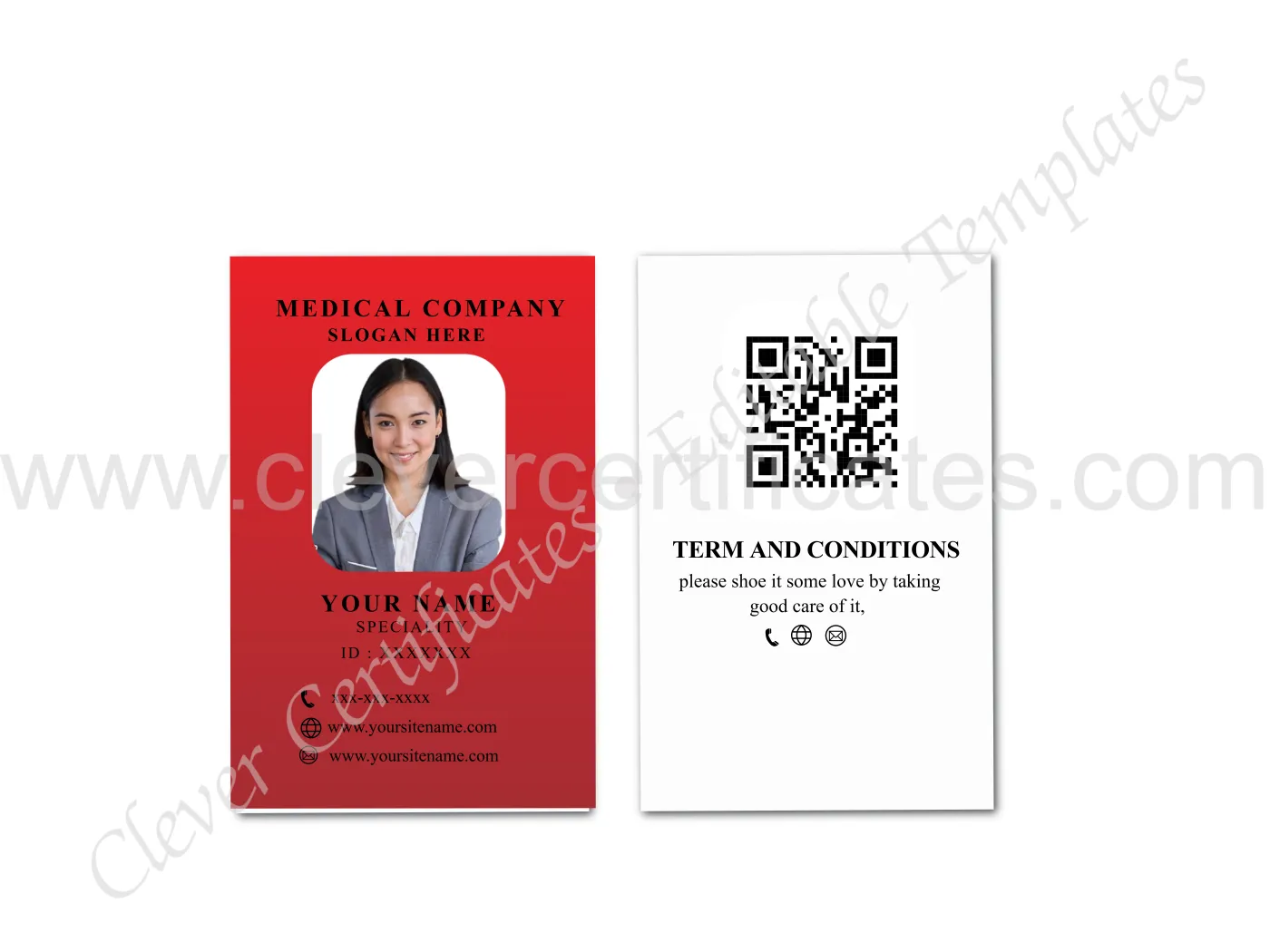 Printable Health Care Card — Certificate Template Preview