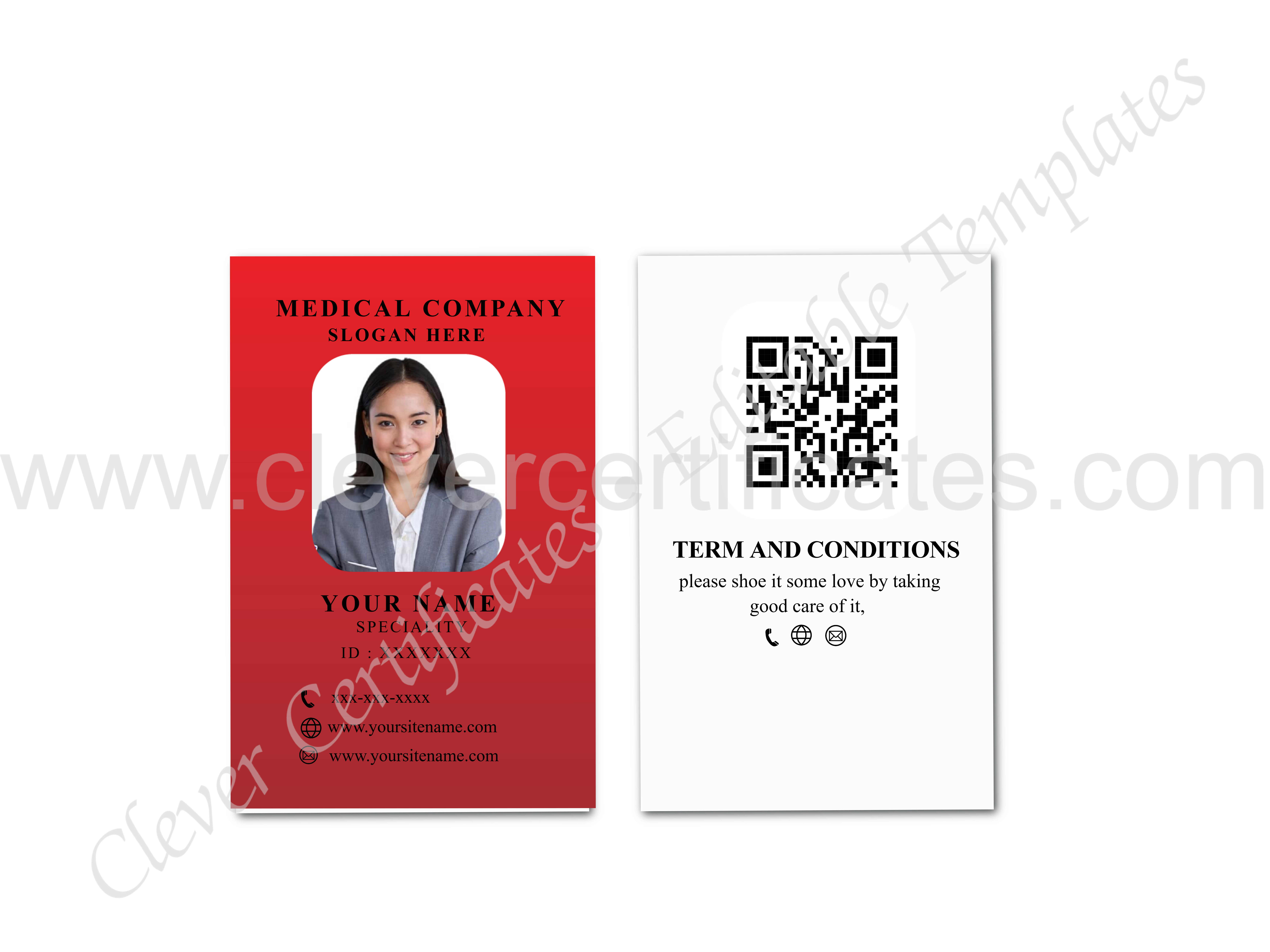Printable Health Care Card — Certificate Template Preview