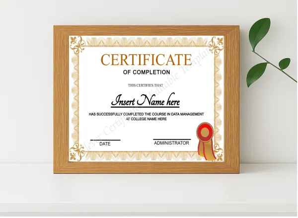 Realistic mockup featuring Completion Designs displayed within a modern frame, set against a minimalistic background.