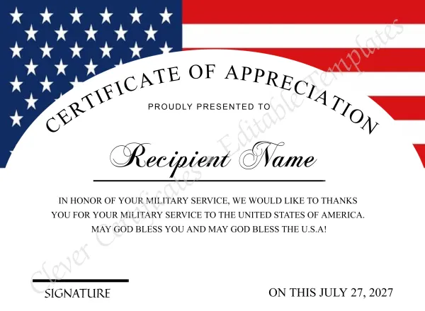 EDITABLE APPRECIATION DESIGN