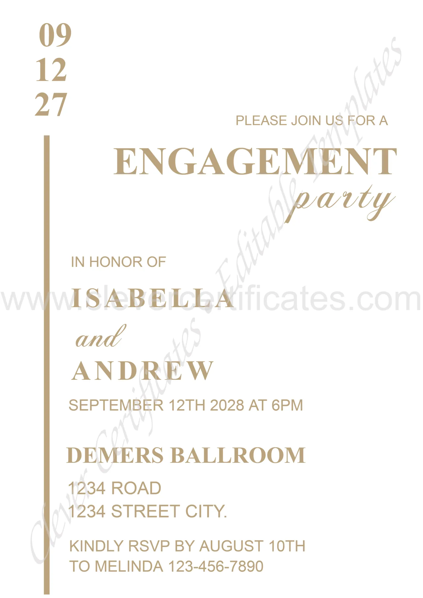 ENGAGMENT CERMONY — Certificate Template Preview