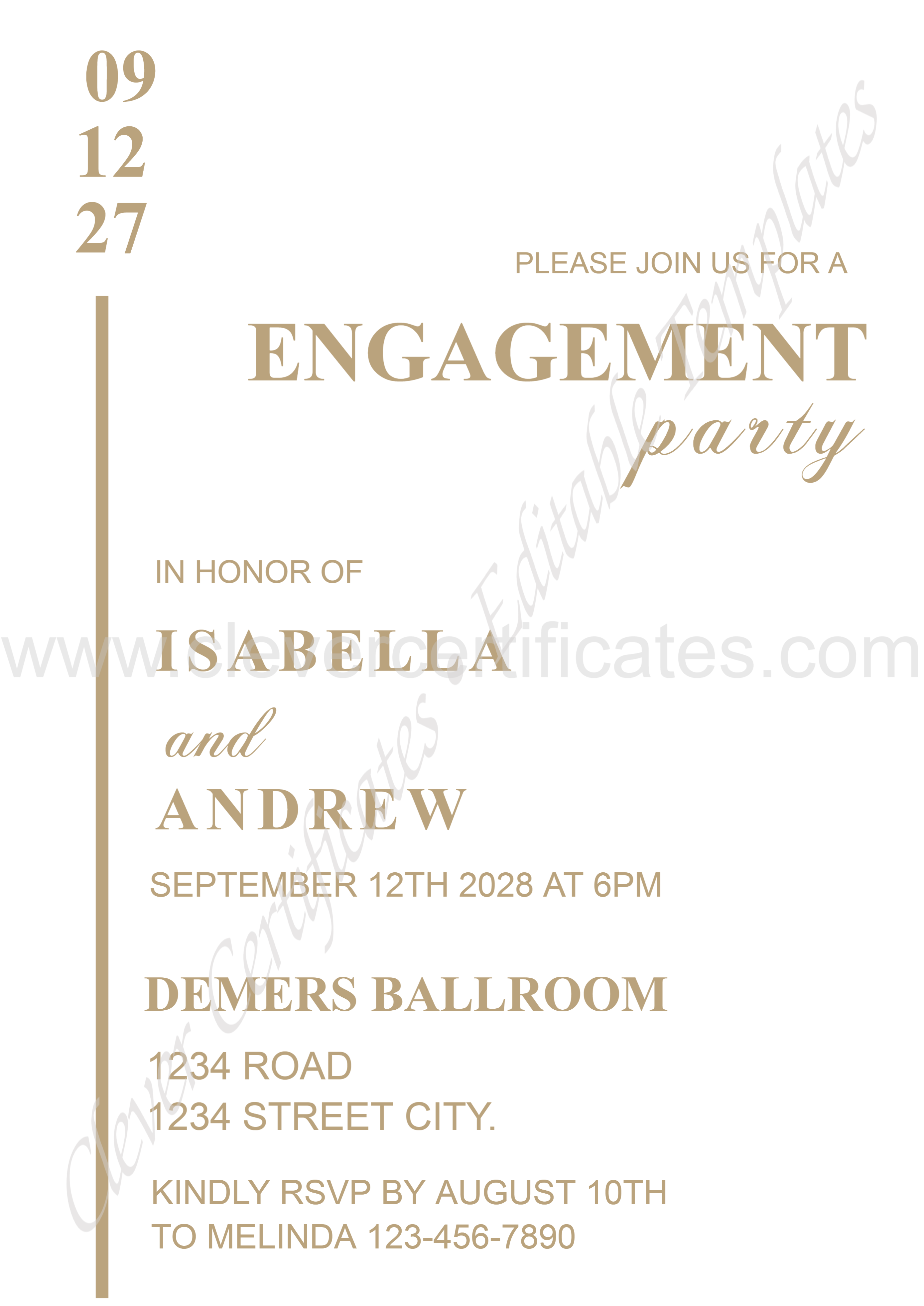 ENGAGMENT CERMONY — Certificate Template Preview