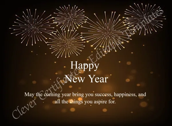 Black And Golden Happy New Year Poster 