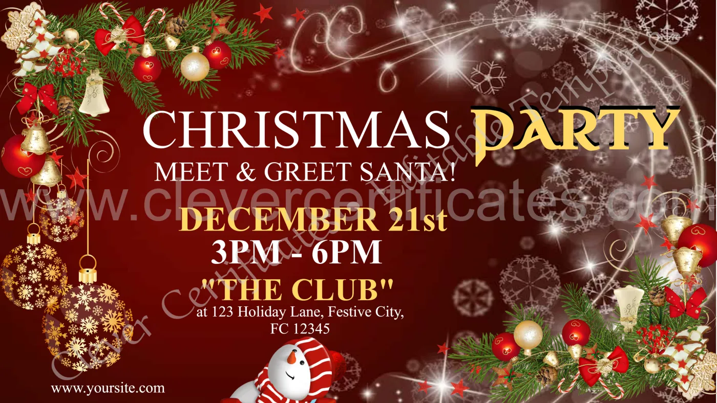 Editable Christmas 2024 Event Brochure — Certificate Template Preview