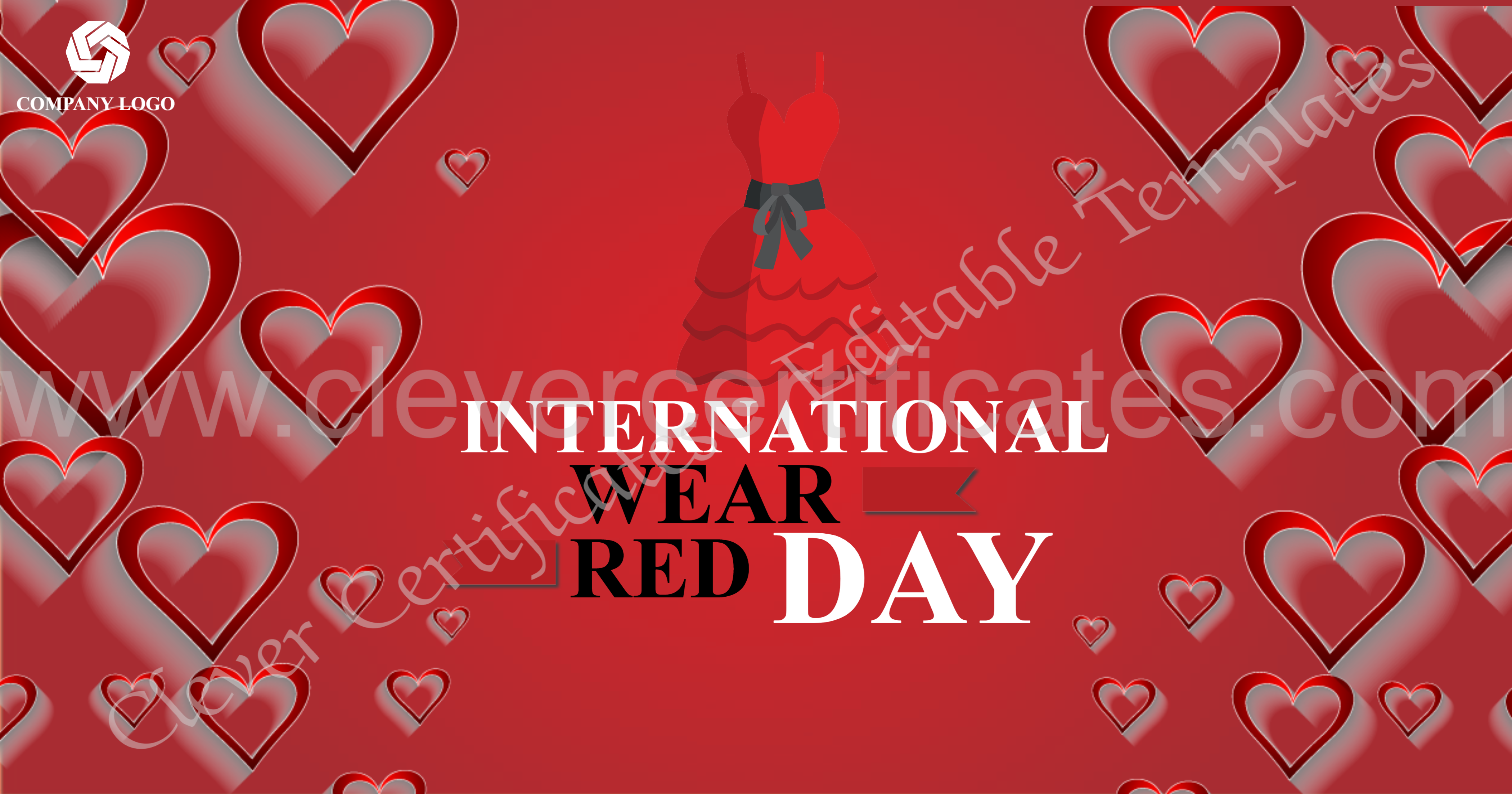 Editable Red Day Facebook Post — Certificate Template Preview