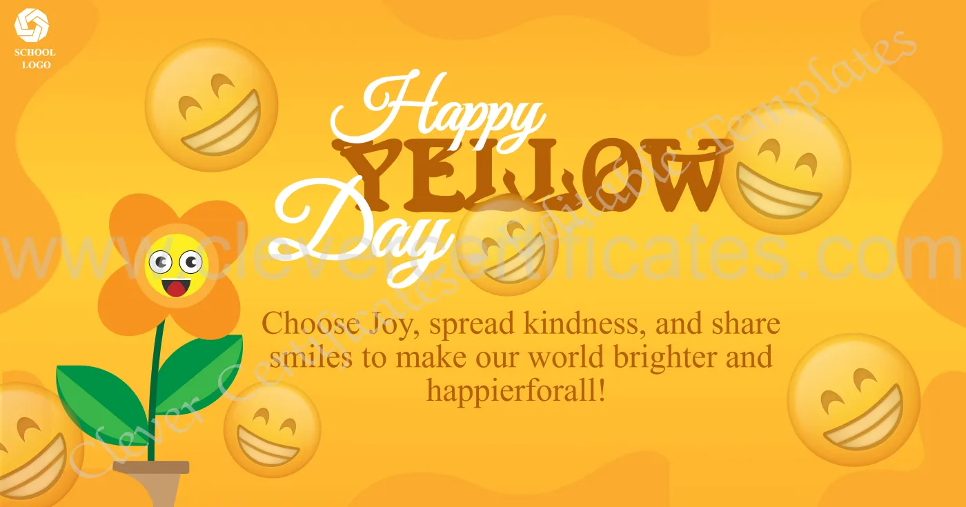 Edible Yellow Day facebook post — Certificate Template Preview