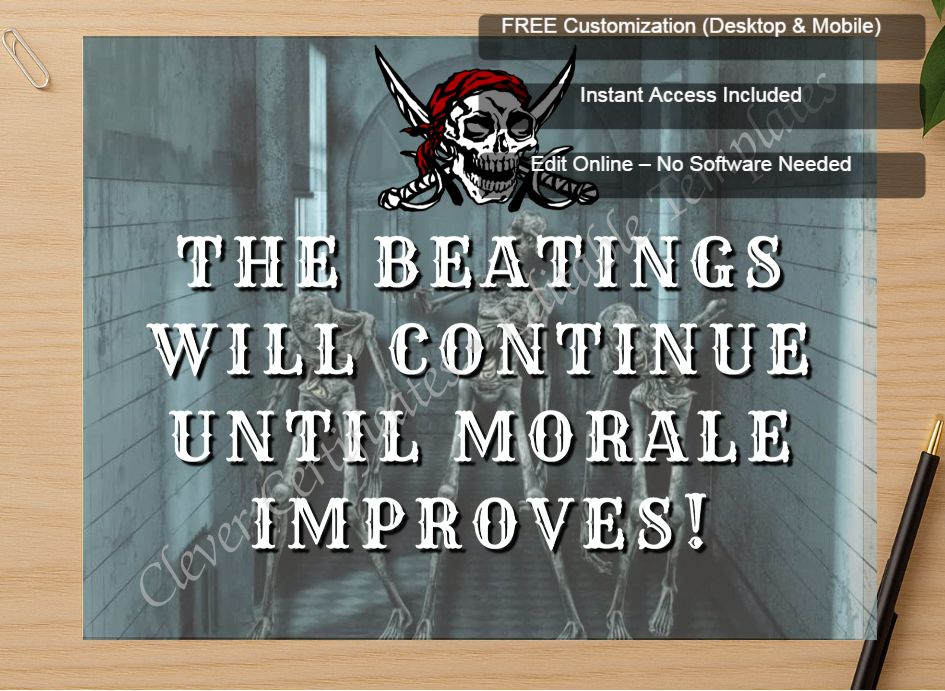 Zoomed preview with Free Editor badge stack for The Beatings Will Continue