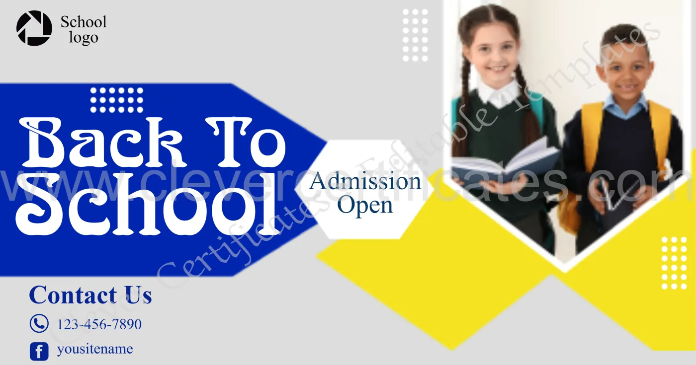 Editable School Return Facebool Post — Certificate Template Preview