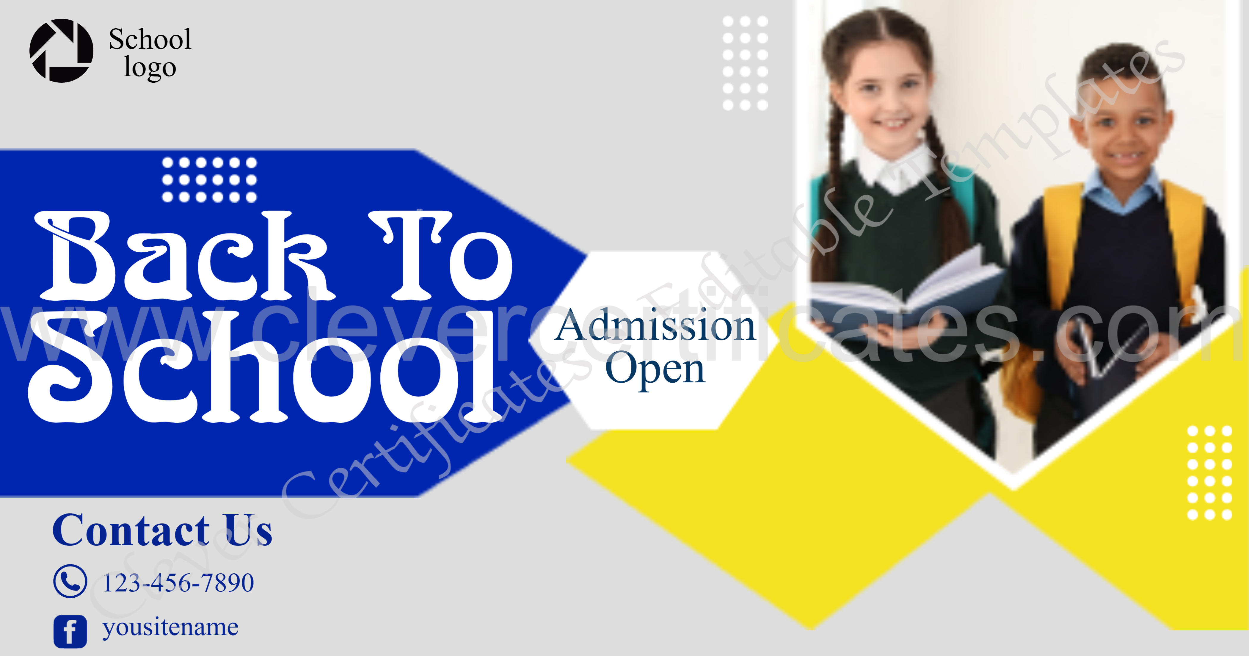 Editable School Return Facebool Post — Certificate Template Preview