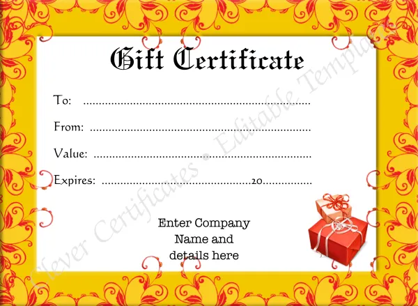 Gift Voucher Hand Written