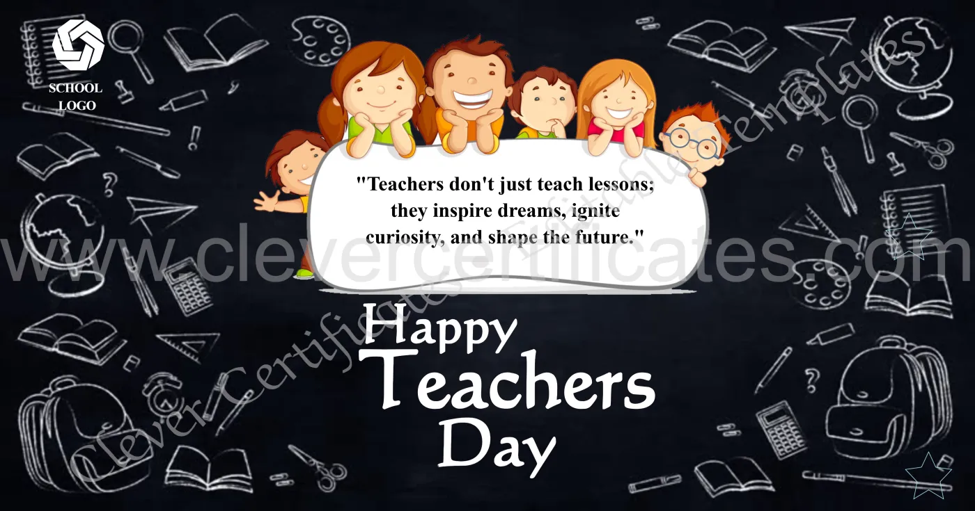 Editable World Teachers Day Facebook Post — Certificate Template Preview