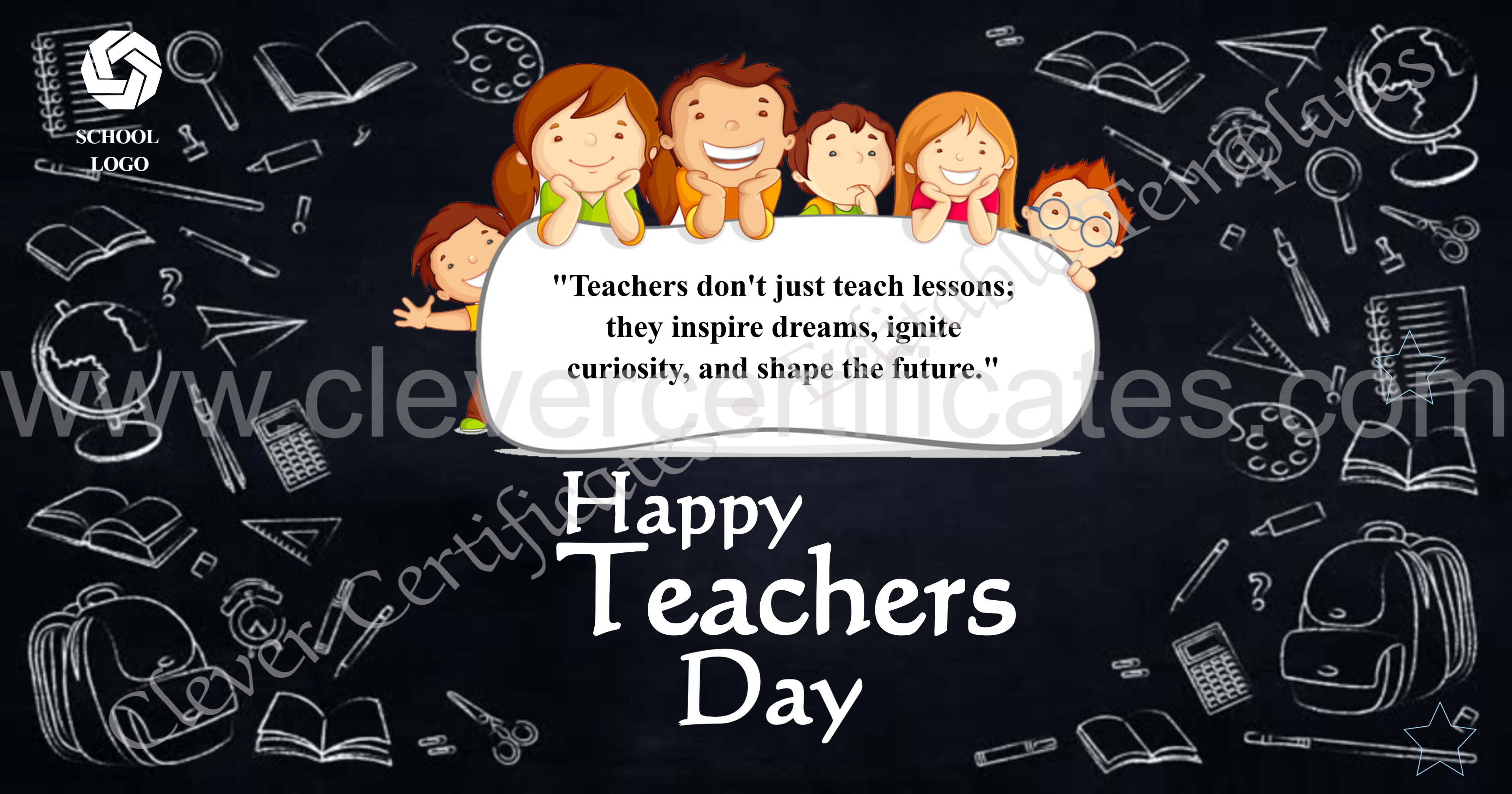 Editable World Teachers Day Facebook Post — Certificate Template Preview