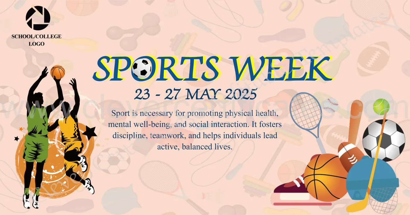 Editable Sport Day Facebook Post — Certificate Template Preview