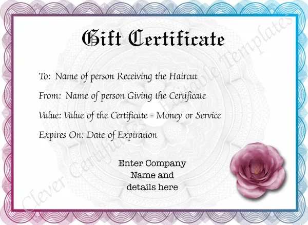 Gift Voucher Typed