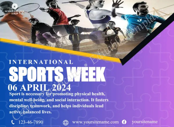 Editable Sports Week Instagram Post