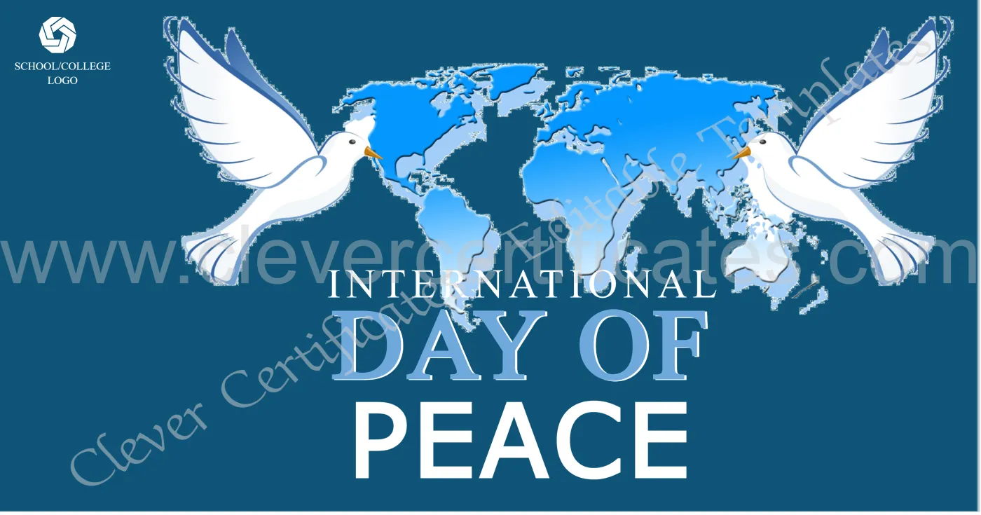 Editable International Day Of Peace Facebook Post — Certificate Template Preview