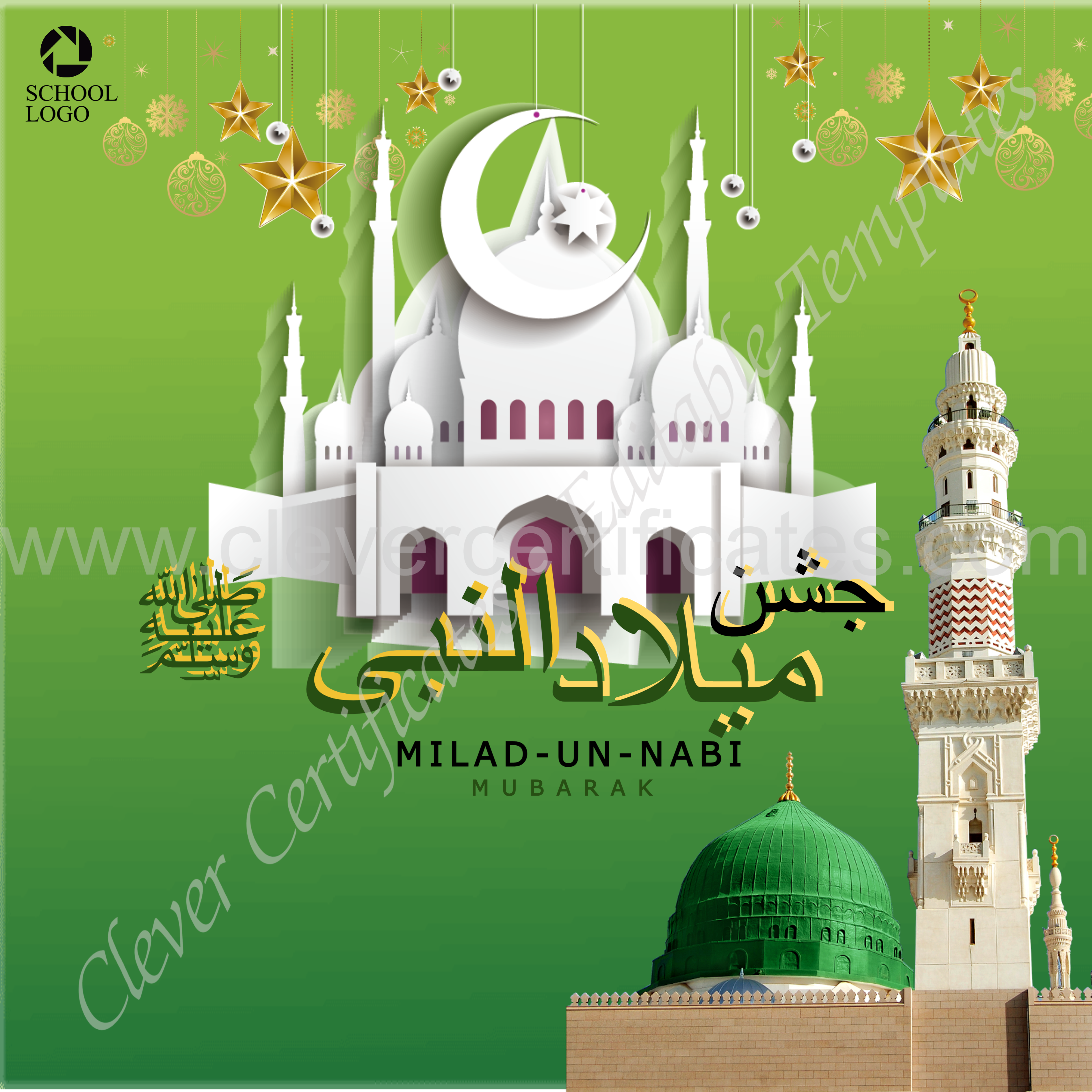 Editable Eid Millad Un Nabi Instagram Post — Certificate Template Preview