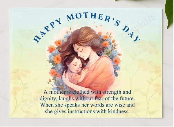 Mother Baby Girl Clipart presented in a sleek wooden frame, elegantly arranged on a stylish table.