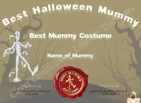 Best Halloween Mummy Award