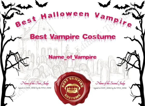 Best Halloween Vampire Award
