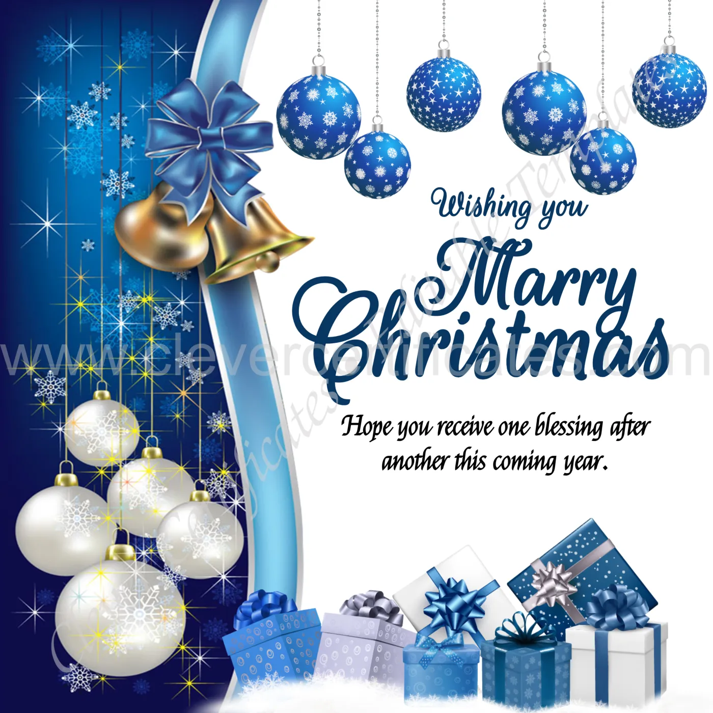 Editable Christmas Day Instagram Post — Certificate Template Preview
