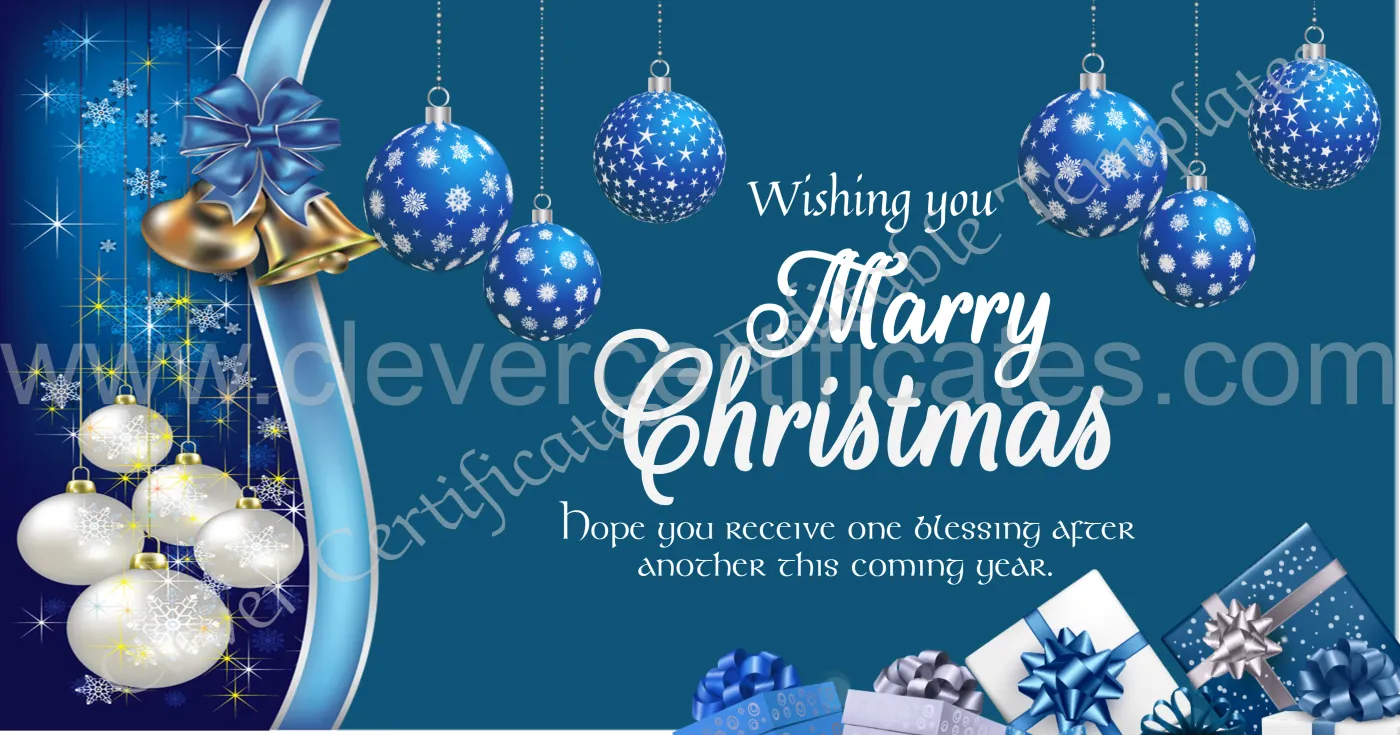 Editable Christmas Day Facebook Post — Certificate Template Preview