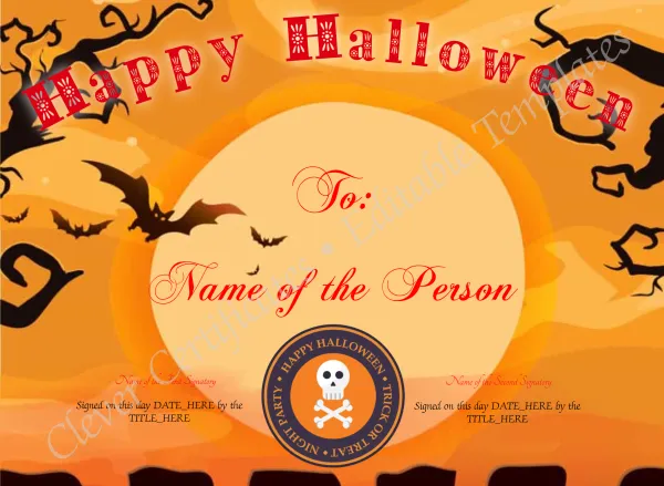 Happy Halloween 2 Certificate