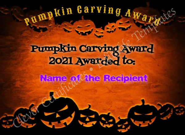 Pumpkin Carving Award