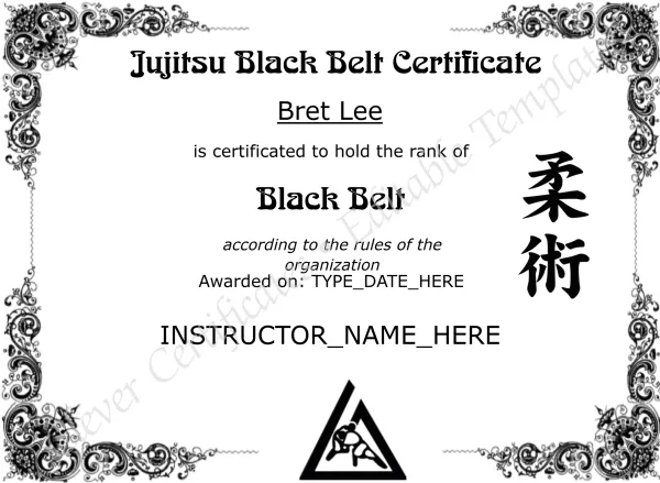 Brazilian Jiu Jitsu Black Belt