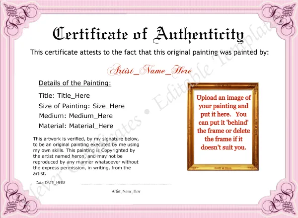 Customizeable Elegant Baby Pink Authenticity With Image