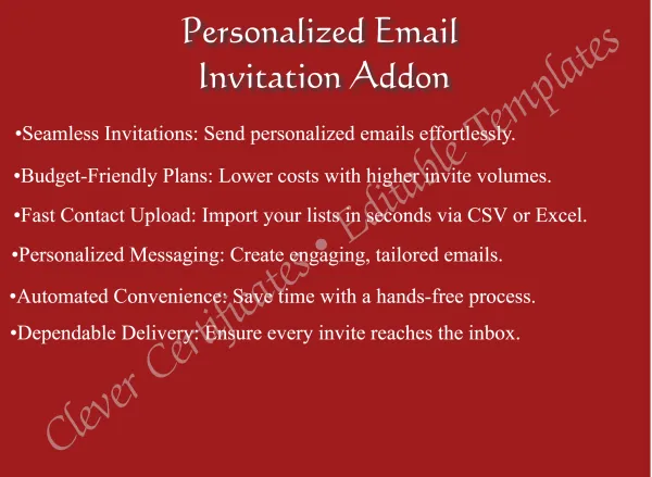 Personalized Email Invitation Addon