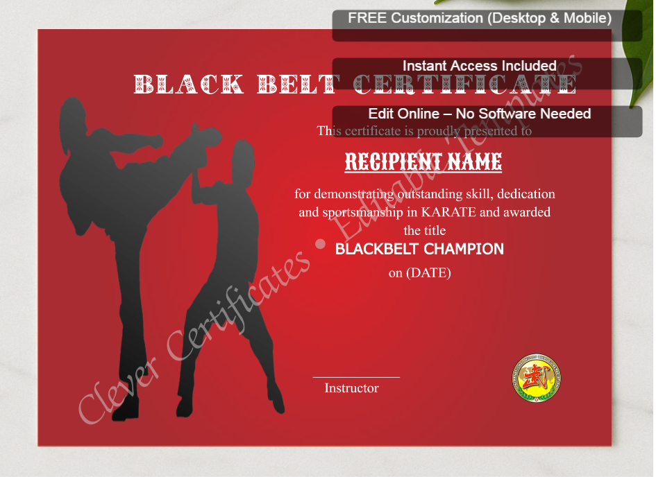 Framed preview featuring Free Editor badge stack for Modern Blackbelt Award