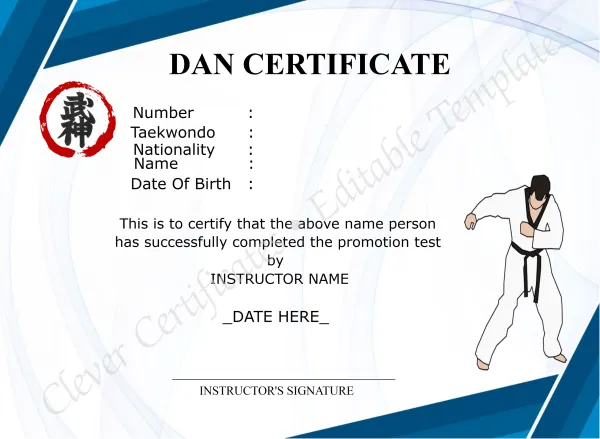 Professional Dan Certificate