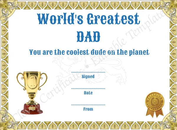 Greatest Dad Award
