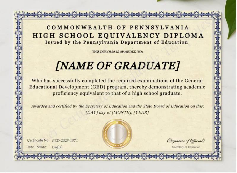 Pennsylvania Ged presented in a sleek wooden frame, elegantly arranged on a stylish table.