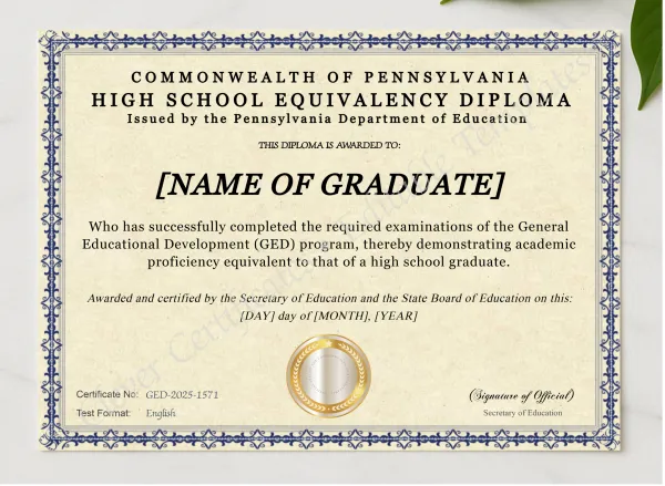 Pennsylvania Ged presented in a sleek wooden frame, elegantly arranged on a stylish table.