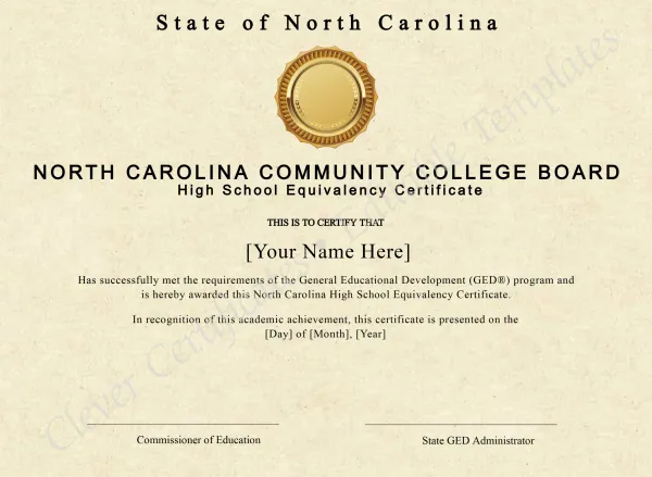 North Carolina High School Equivalency Certificate