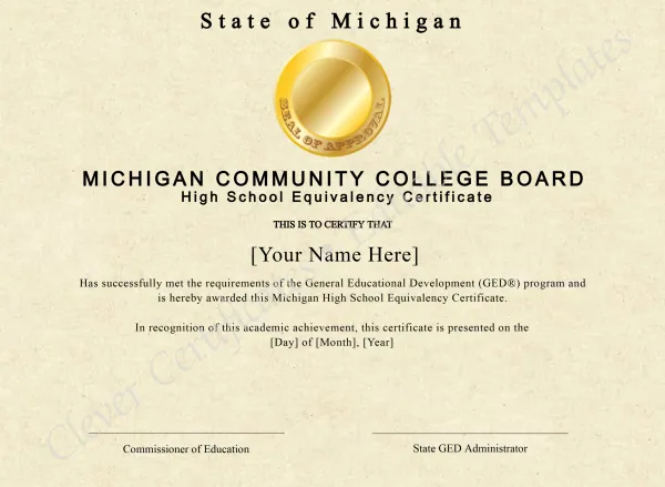 Michigan High School Equivalency Certificate