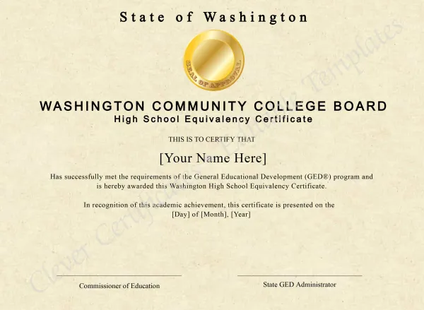 Washington High School Equivalency Certificate
