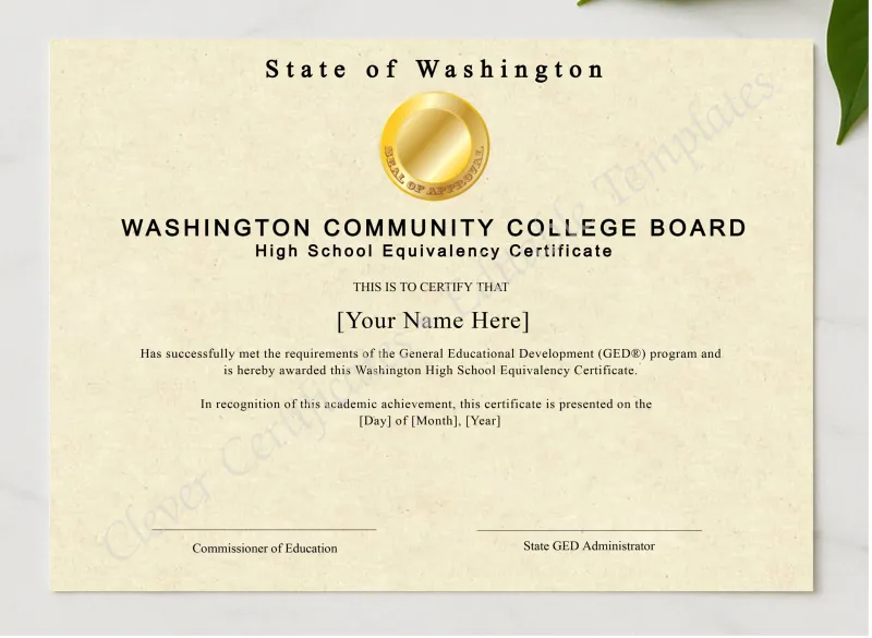 Washington Ged presented in a sleek wooden frame, elegantly arranged on a stylish table.