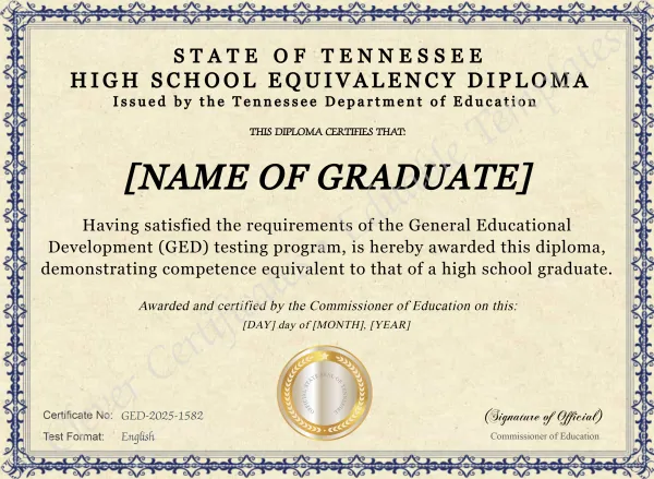 Tennessee High School Equivalency Certificate