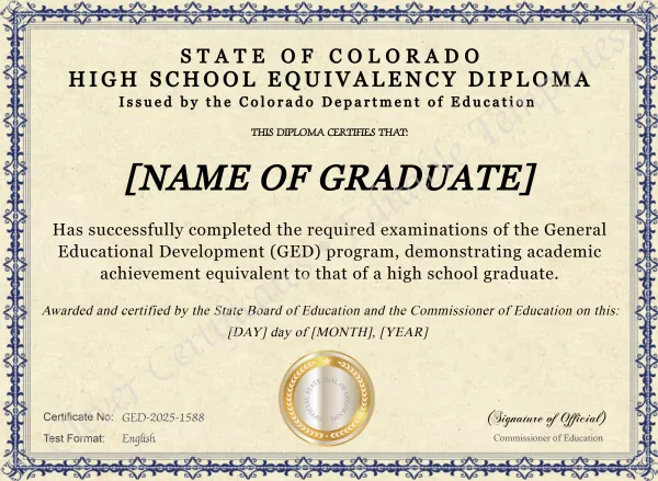 Colorado High School Equivalency Certificate